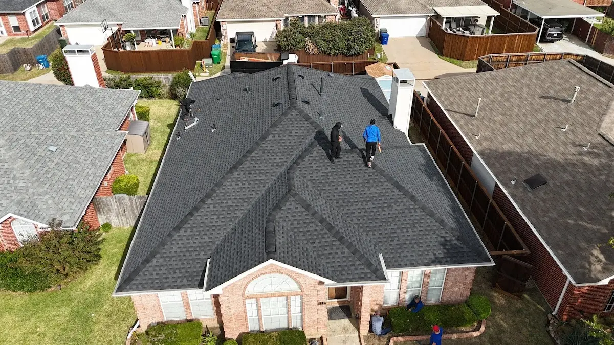 Slate & Tile Roof Repair work in progress on a Bessemer City property